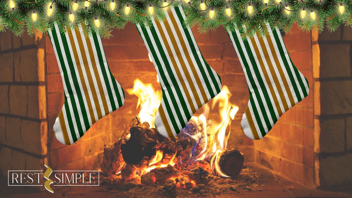 Green Gold Smock Cotton Stocking